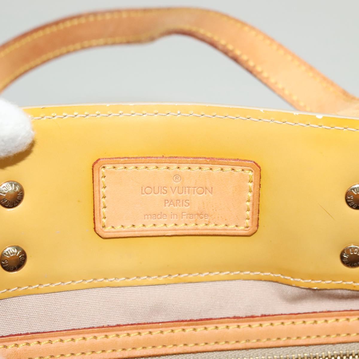 LOUIS VUITTON Monogram Vernis Reade MM Hand Bag Beige M91141 LV Auth BA3199