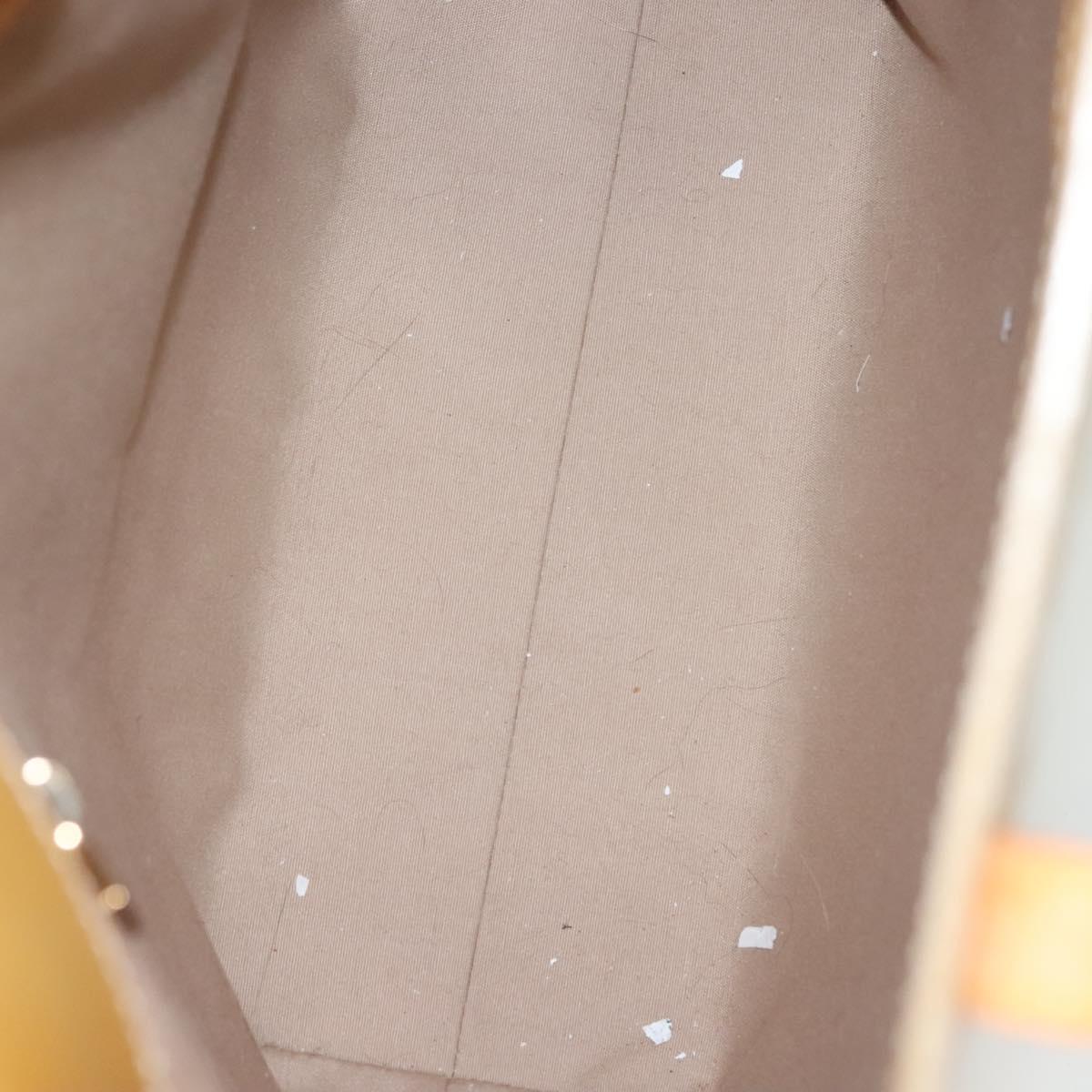 LOUIS VUITTON Monogram Vernis Reade MM Hand Bag Beige M91141 LV Auth BA3199