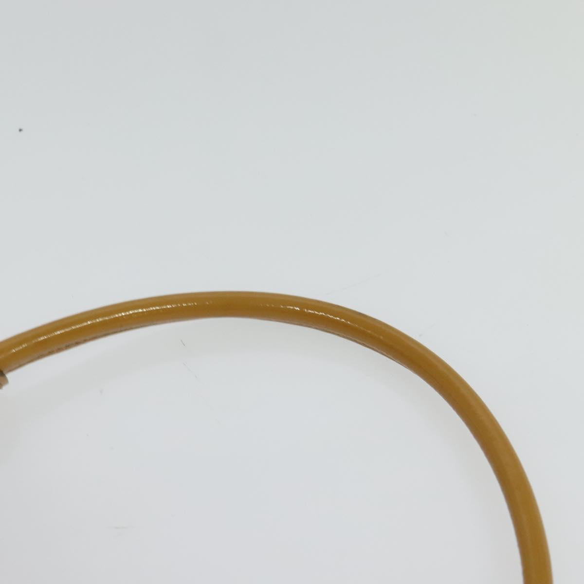 Salvatore Ferragamo Vala Shoulder Bag Nylon Beige Gold Auth BA3215