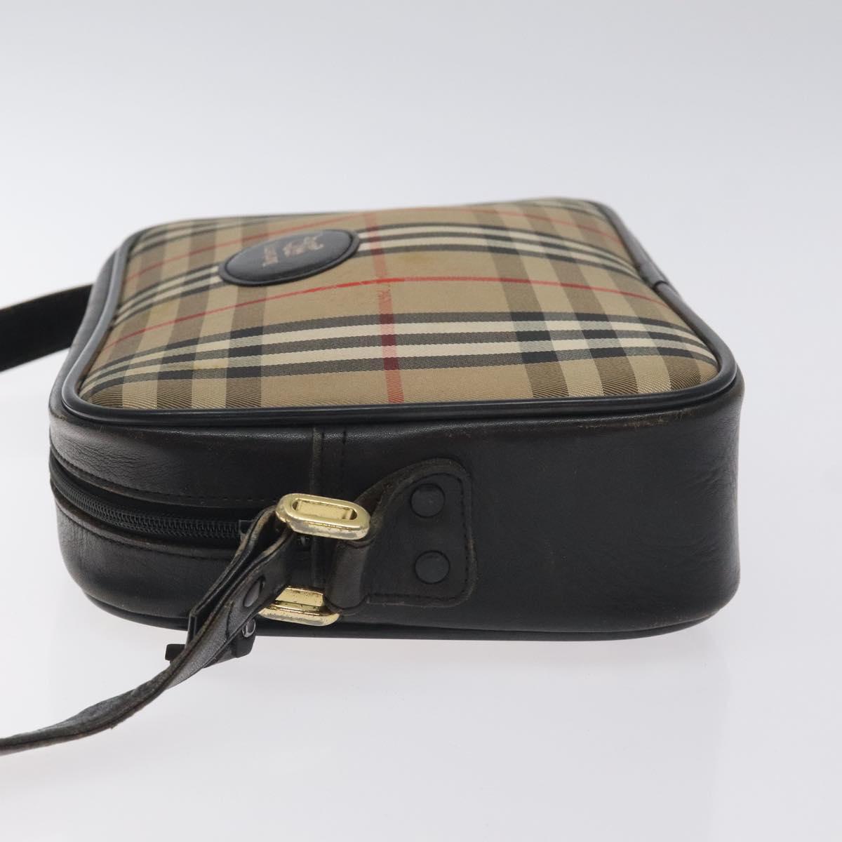 Burberrys Nova Check Shoulder Bag Canvas Beige Auth BA3222