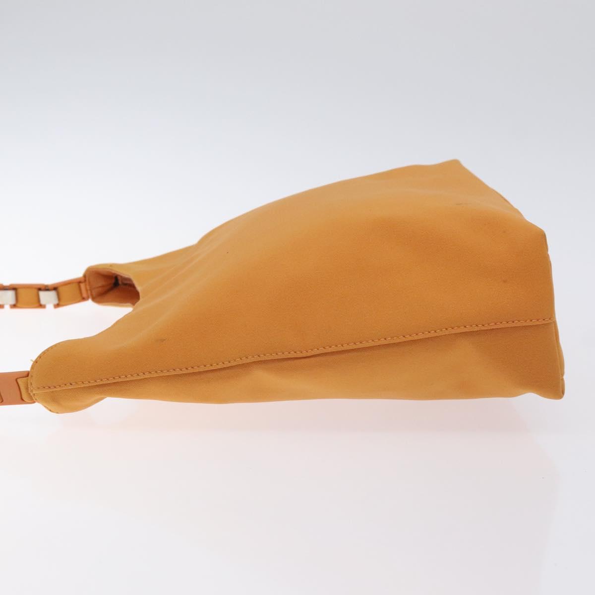 Salvatore Ferragamo Shoulder Bag Canvas Orange Auth BA3239