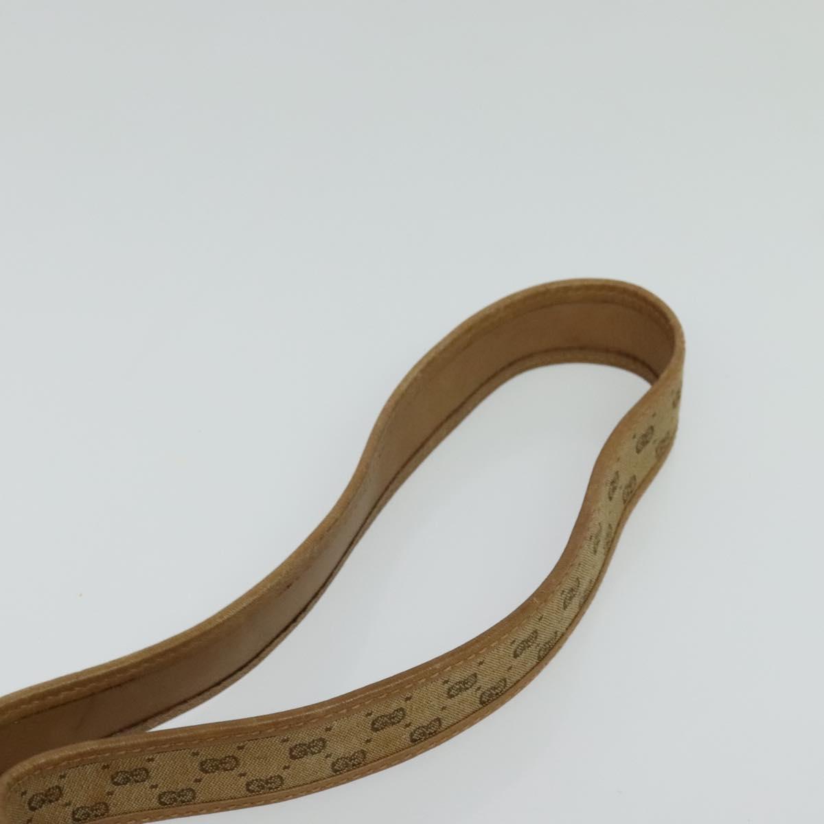 GUCCI Micro GG Canvas Shoulder Bag Beige Gold Auth BA3245