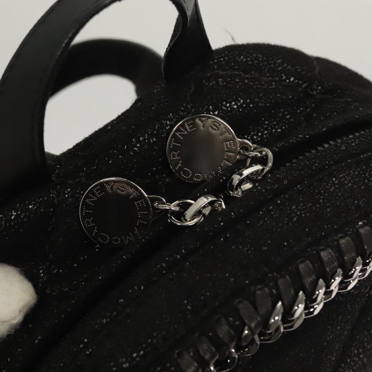 Stella MacCartney Falabella Chain Backpack Suede Black Silver 364517 Auth BA3253