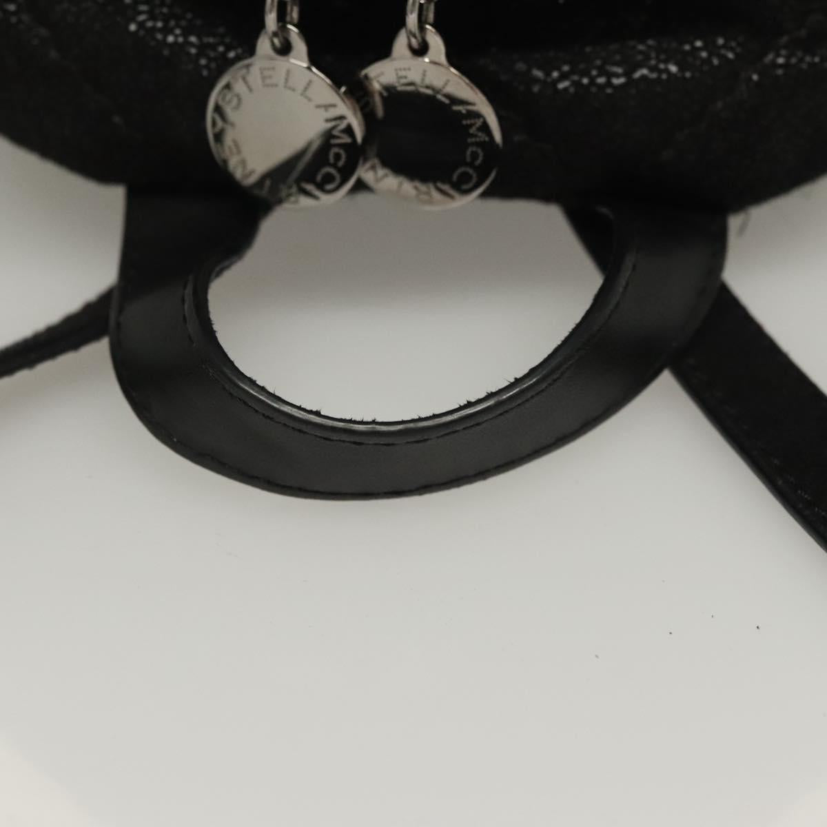 Stella MacCartney Falabella Chain Backpack Suede Black Silver 364517 Auth BA3253