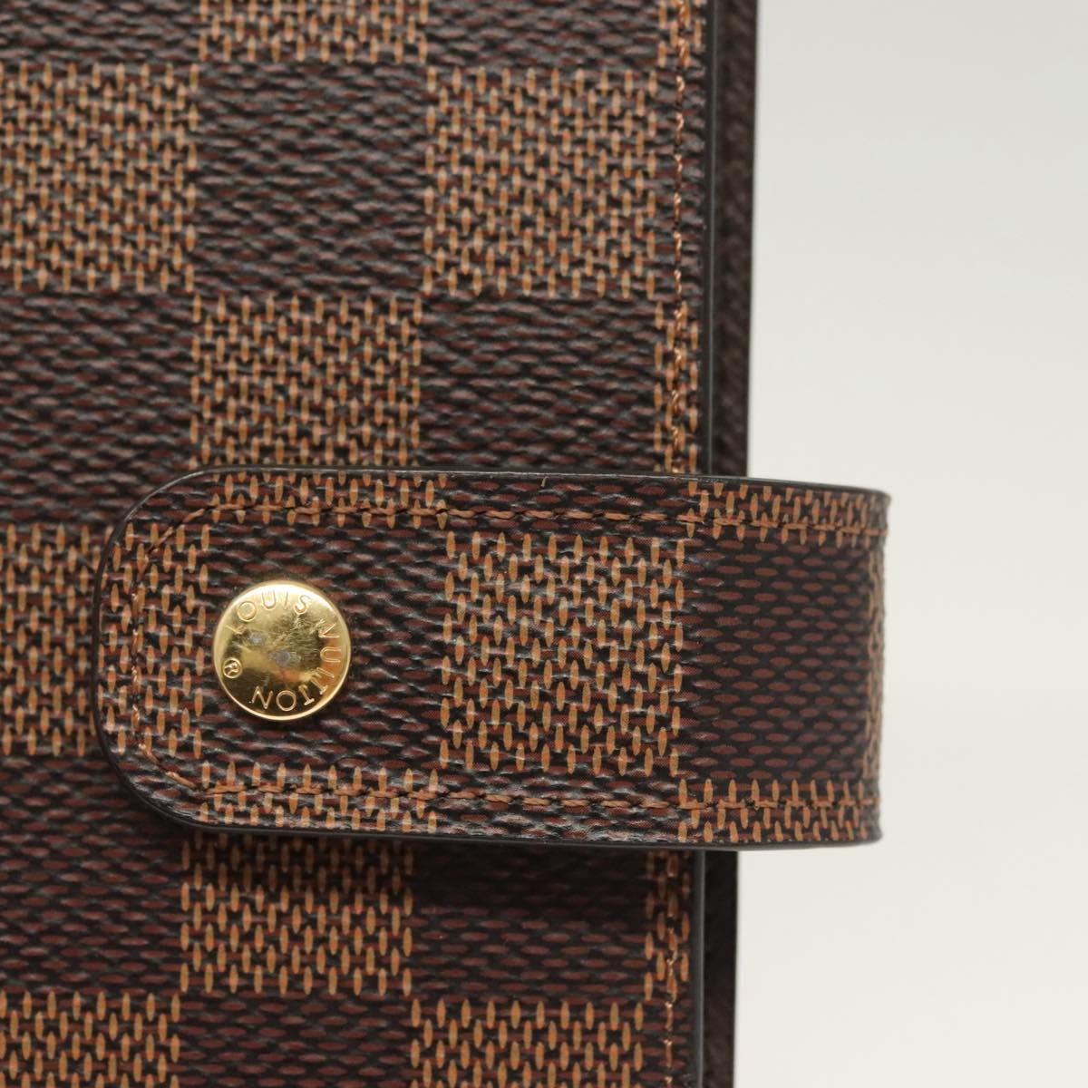 LOUIS VUITTON Damier Ebene Agenda MM Day Planner Cover R20240 LV Auth BA3262