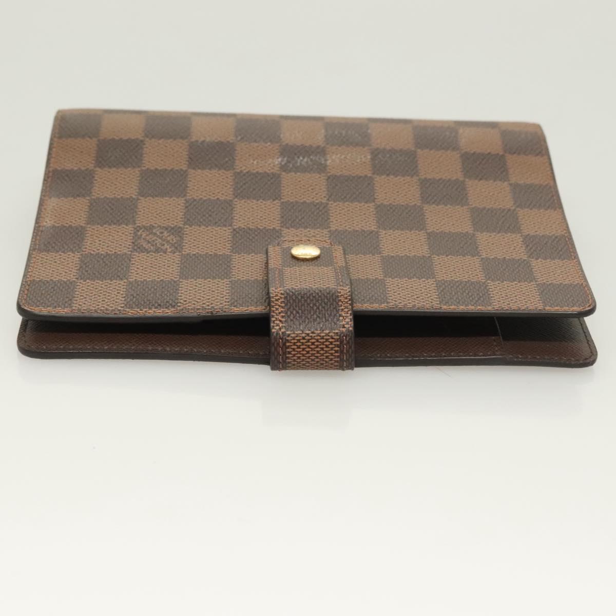 LOUIS VUITTON Damier Ebene Agenda MM Day Planner Cover R20240 LV Auth BA3262