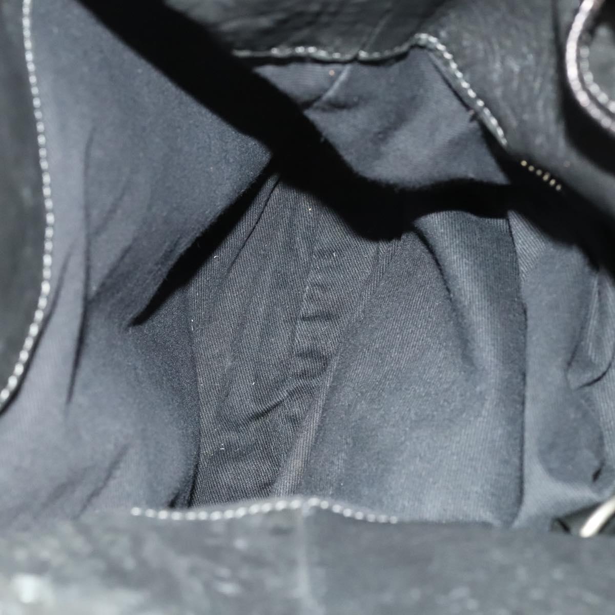 Chloe Shoulder Bag Leather 2wy Black Gold Auth BA3264