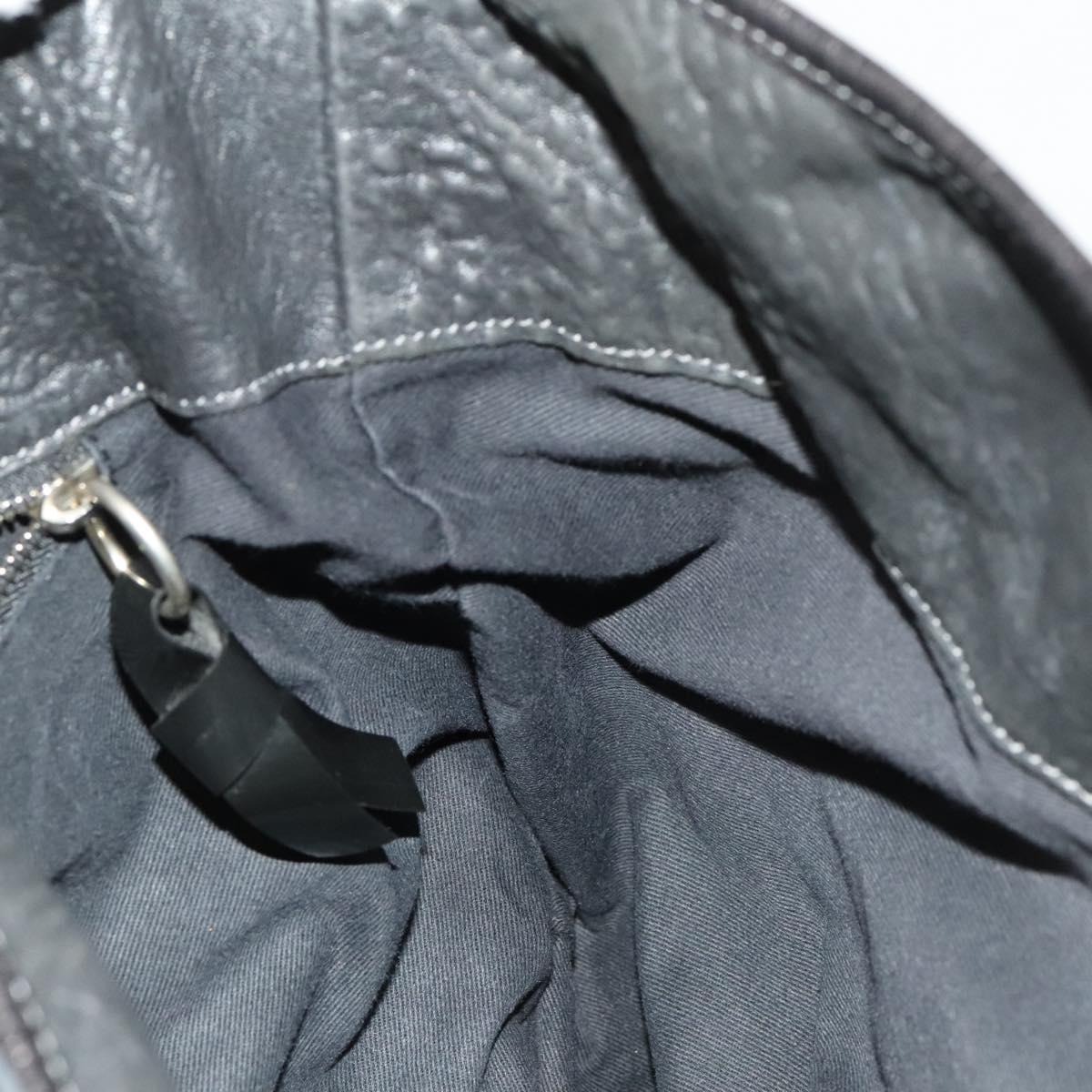 Chloe Shoulder Bag Leather 2wy Black Gold Auth BA3264