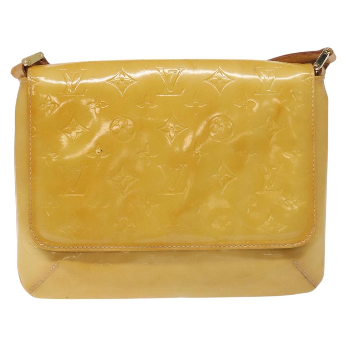 LOUIS VUITTON Monogram Vernis Thompson Street Bag Beige M91301 LV Auth BA3267