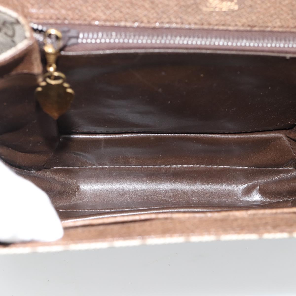 GUCCI Cartier GG Supreme Bag PVC Leather 2 Set Beige Bordeaux gold Auth BA3271
