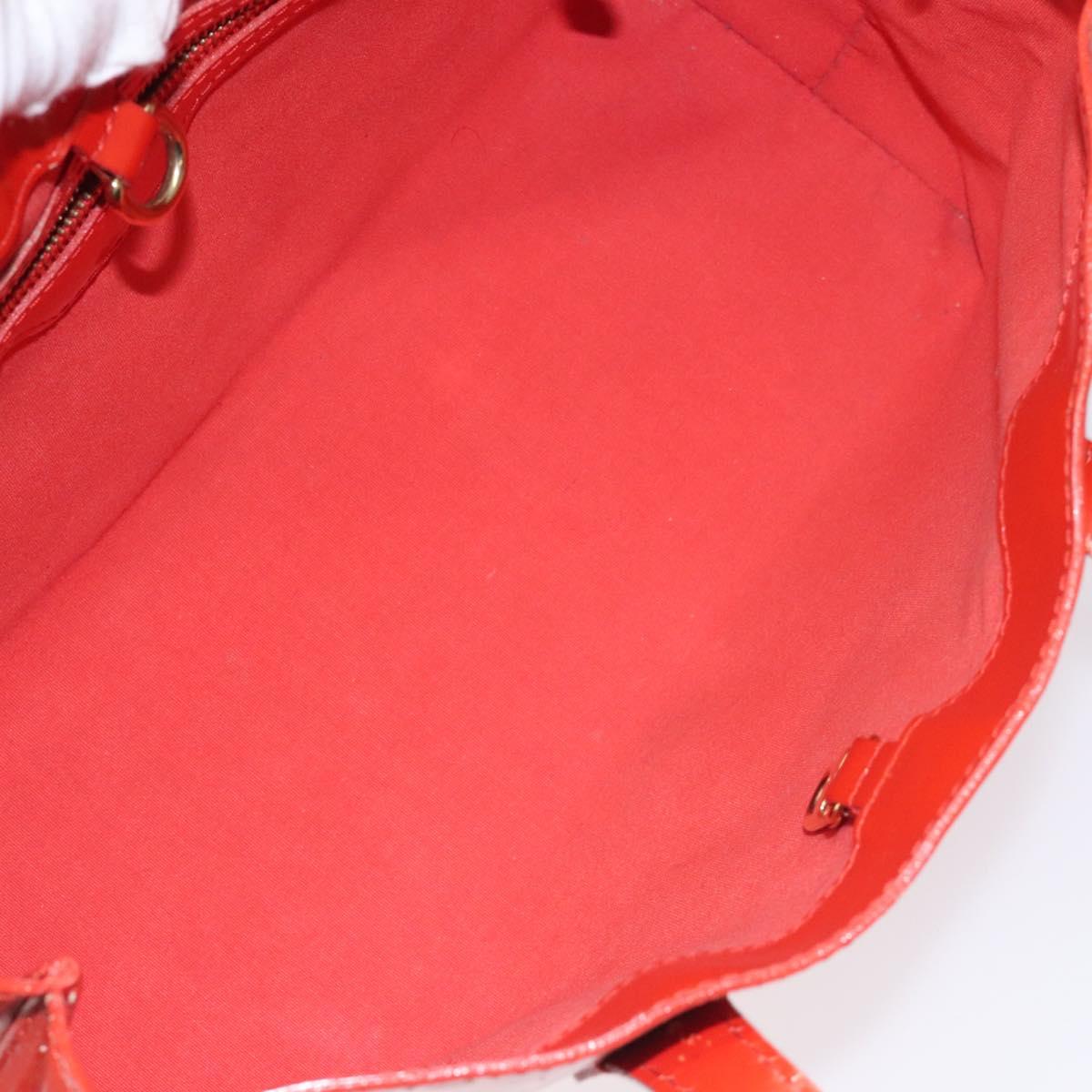 LOUIS VUITTON Vernis Wilshire PM Hand Bag Orenge Sunset M93644 LV Auth BA3277