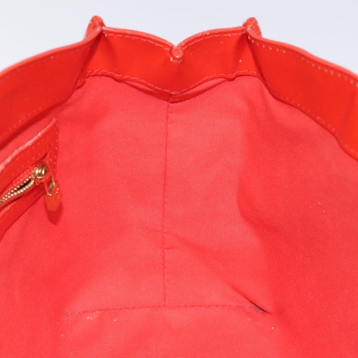 LOUIS VUITTON Vernis Wilshire PM Hand Bag Orenge Sunset M93644 LV Auth BA3277