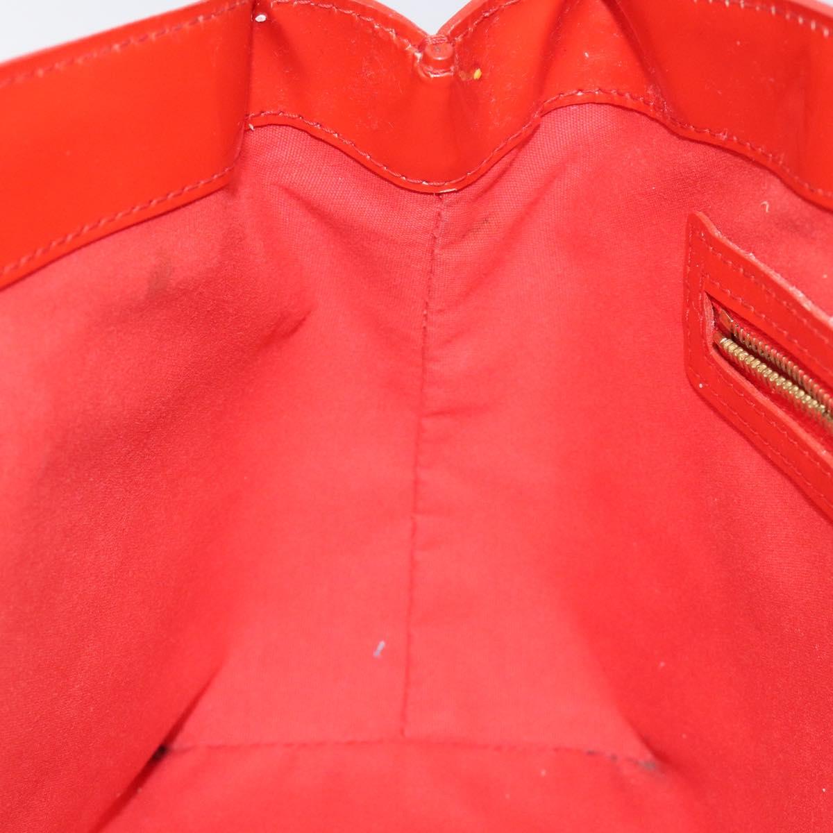 LOUIS VUITTON Vernis Wilshire PM Hand Bag Orenge Sunset M93644 LV Auth BA3277