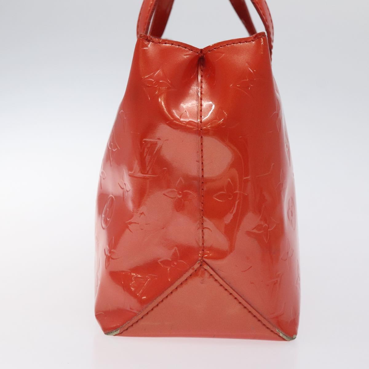 LOUIS VUITTON Vernis Wilshire PM Hand Bag Orenge Sunset M93644 LV Auth BA3277