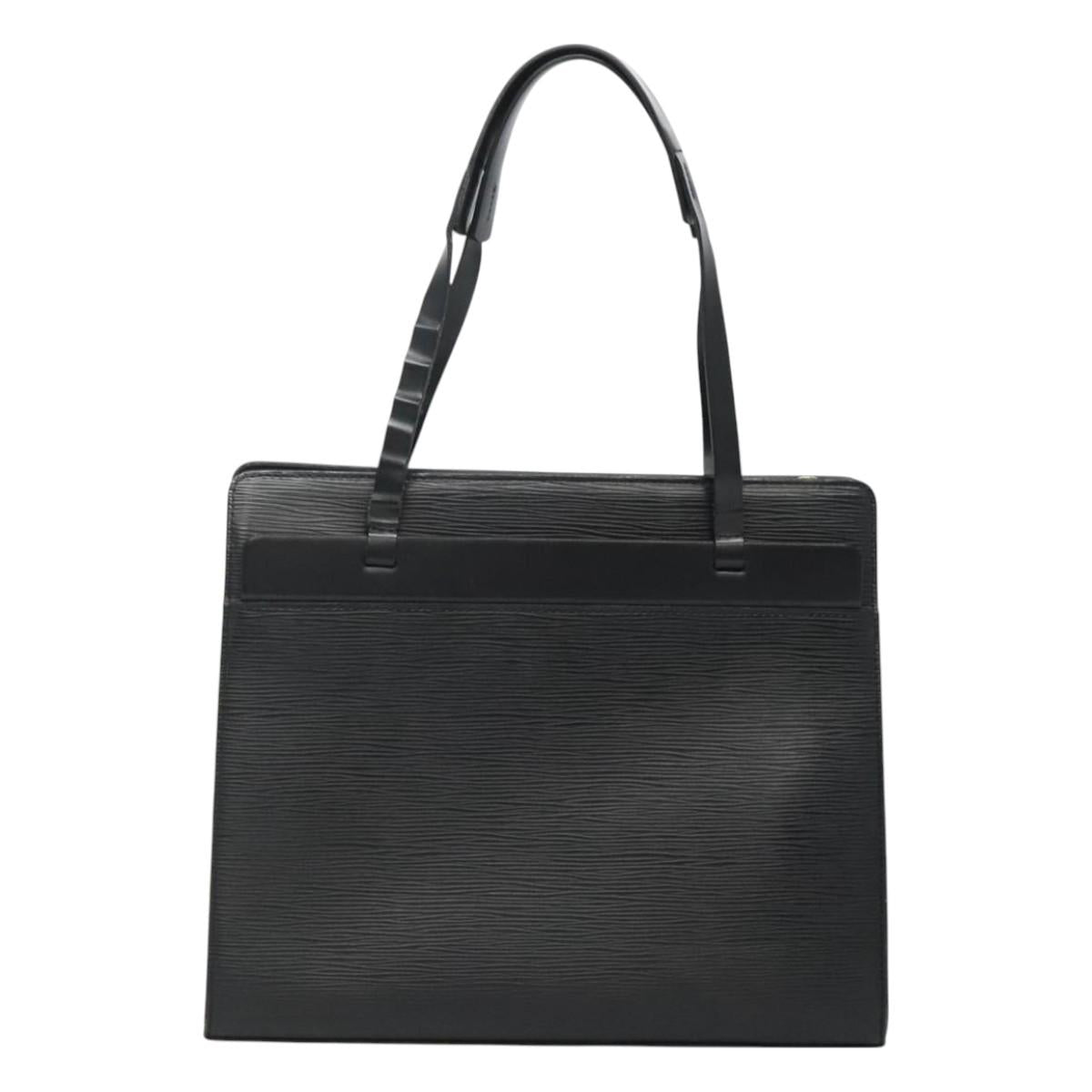 LOUIS VUITTON Epi Croisette PM Tote Bag Black M52492 LV Auth BA3293