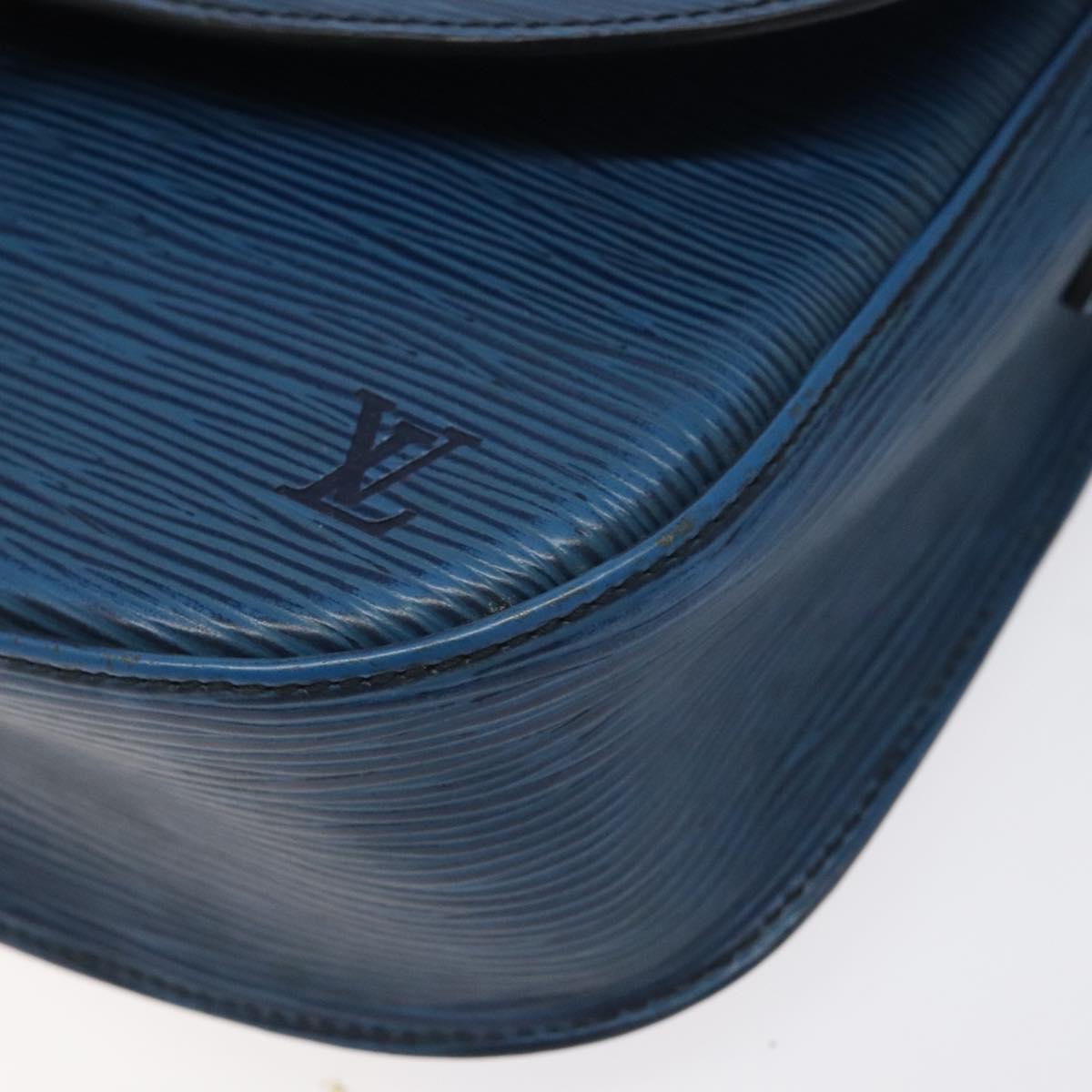 LOUIS VUITTON Epi Saint Cloud GM Shoulder Bag Toledo Blue M52195 LV Auth BA3294