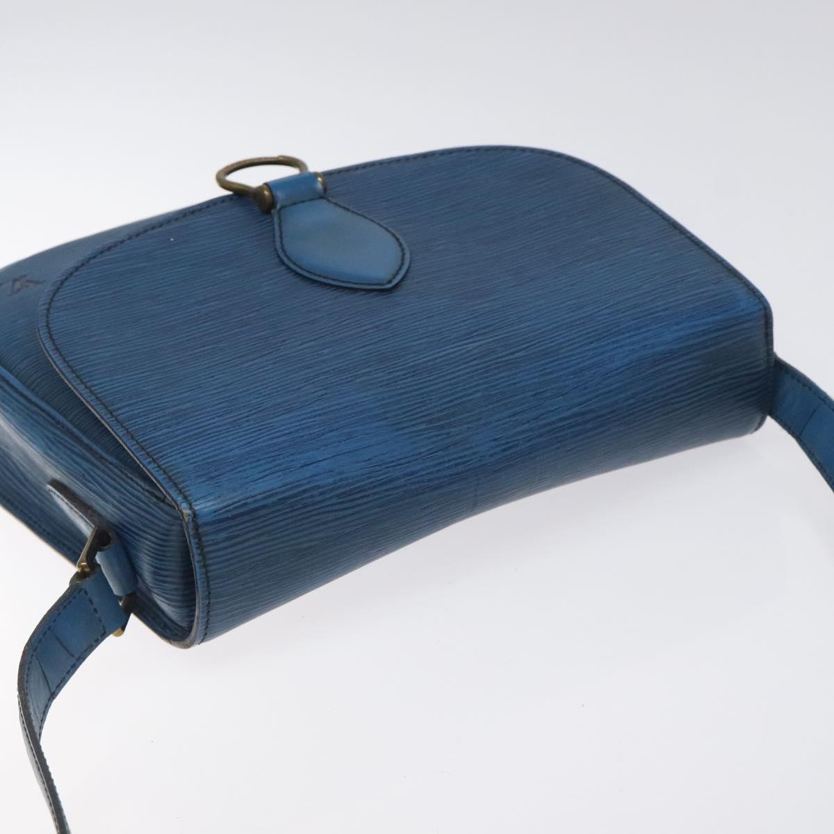 LOUIS VUITTON Epi Saint Cloud GM Shoulder Bag Toledo Blue M52195 LV Auth BA3294