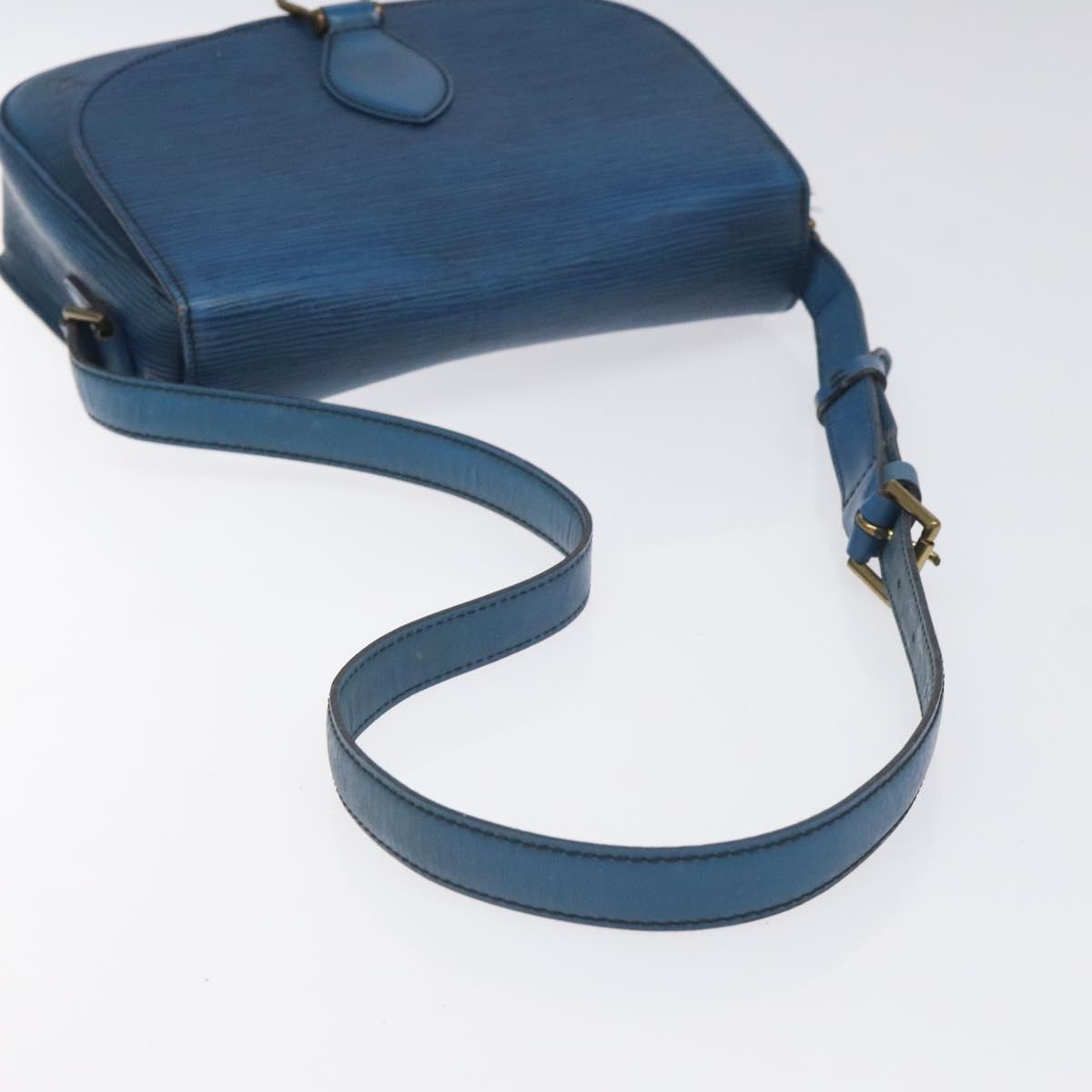 LOUIS VUITTON Epi Saint Cloud GM Shoulder Bag Toledo Blue M52195 LV Auth BA3294