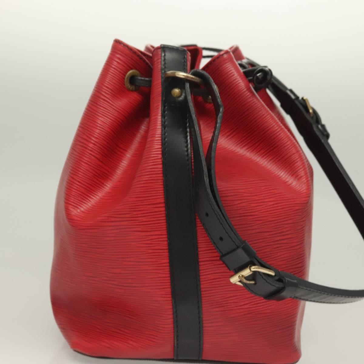 LOUIS VUITTON Epi Petit Noe Shoulder Bag Red M44107 LV Auth BA3298