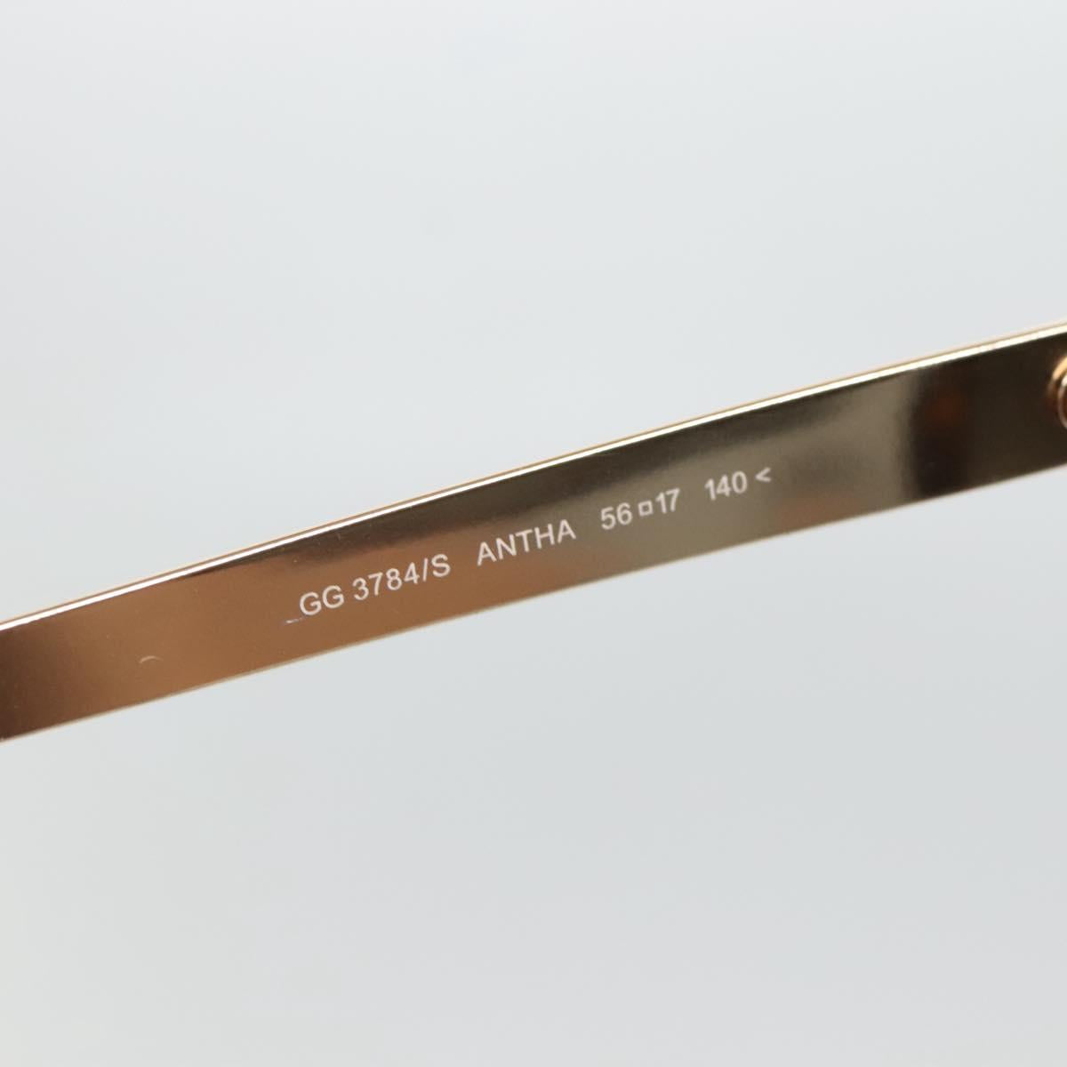 GUCCI Sunglasses metal Brown Auth BA3302