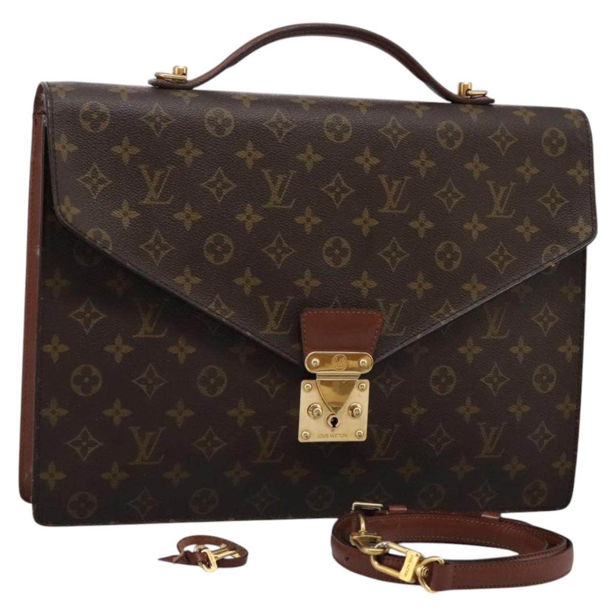 LOUIS VUITTON Monogram Porte Documents Bandouliere Bag M53338 Auth BA331
