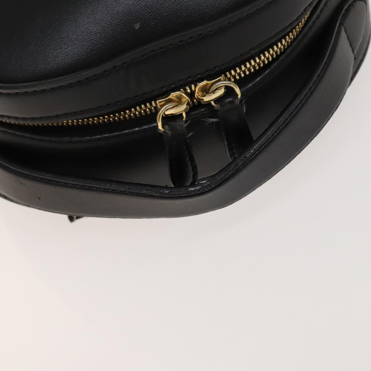 Stella MacCartney Backpack Leather Black Gold 594165 Auth BA3320