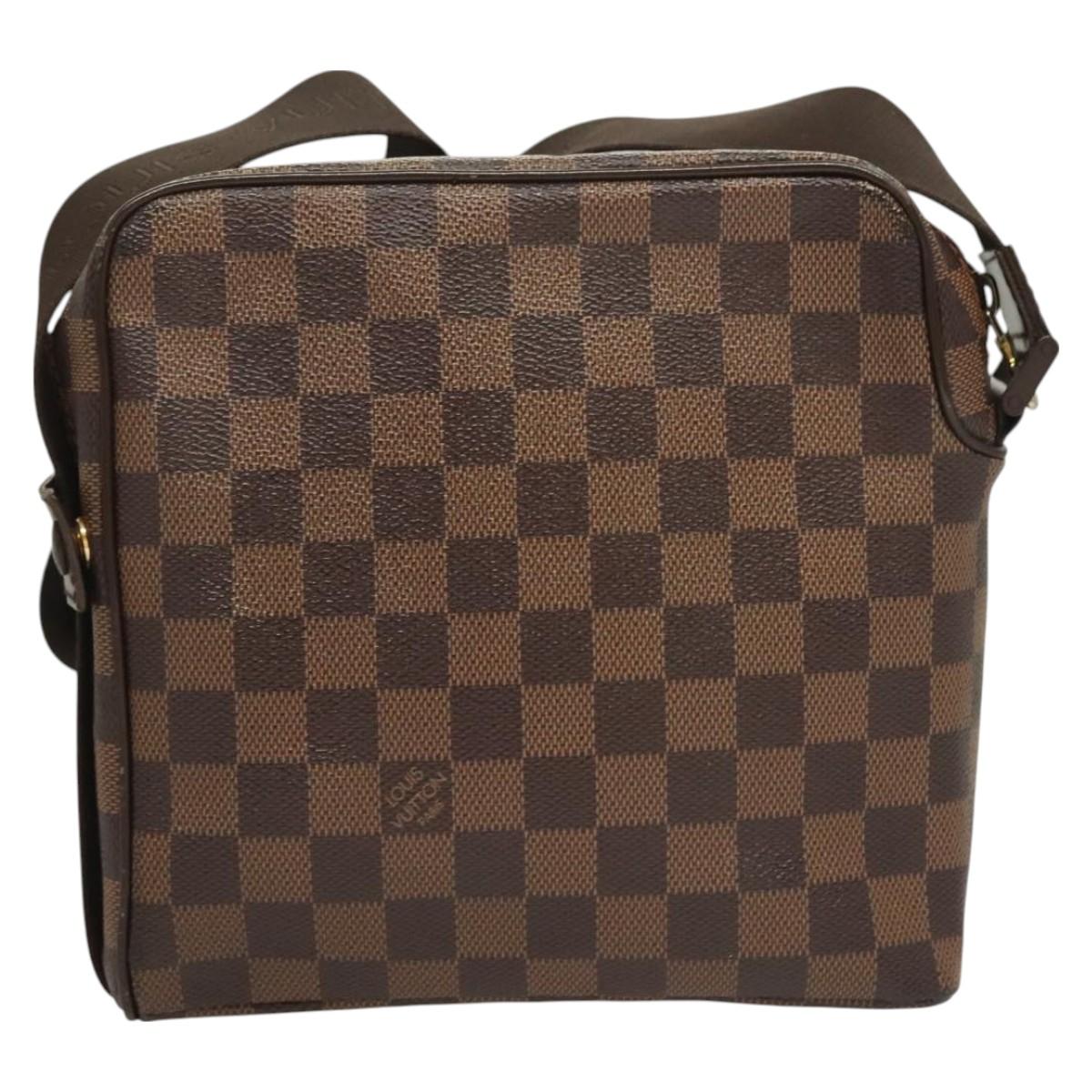 LOUIS VUITTON Damier Ebene Olaf PM Shoulder Bag N41442 LV Auth BA3322
