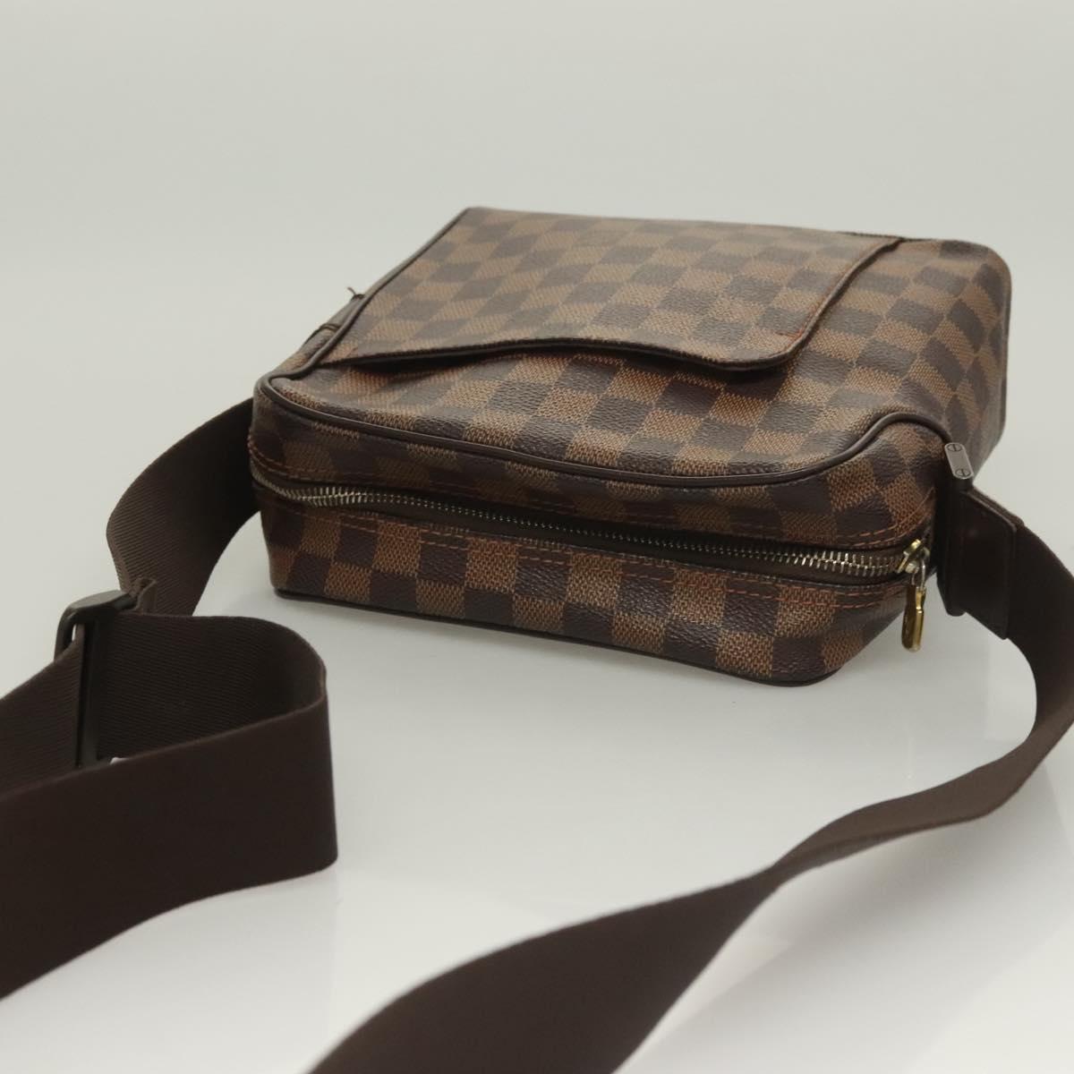 LOUIS VUITTON Damier Ebene Olaf PM Shoulder Bag N41442 LV Auth BA3322