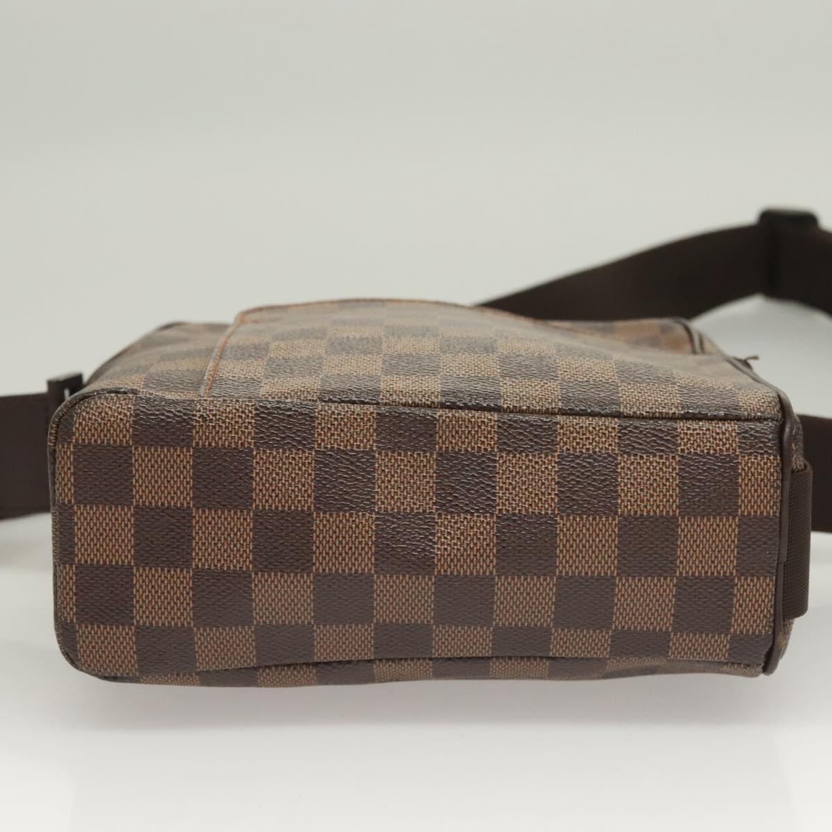 LOUIS VUITTON Damier Ebene Olaf PM Shoulder Bag N41442 LV Auth BA3322