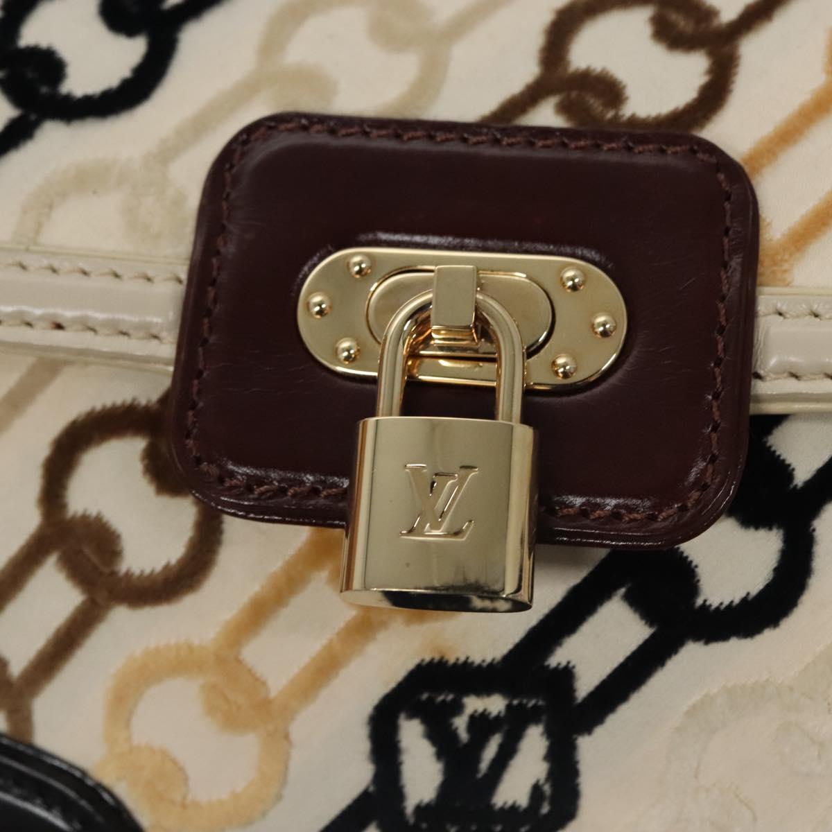 LOUIS VUITTON Monogram Charm Pochette Lover Bag Ivory M95194 LV Auth BA333SAV