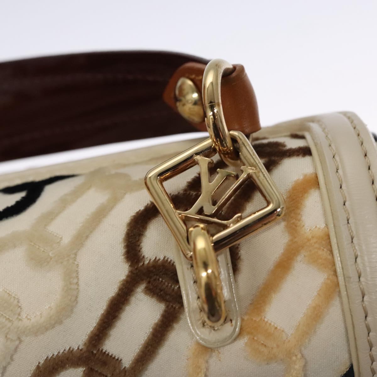 LOUIS VUITTON Monogram Charm Pochette Lover Bag Ivory M95194 LV Auth BA333SA
