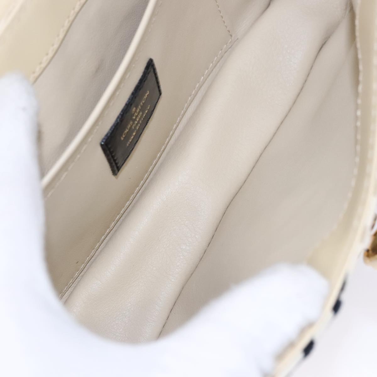 LOUIS VUITTON Monogram Charm Pochette Lover Bag Ivory M95194 LV Auth BA333SA