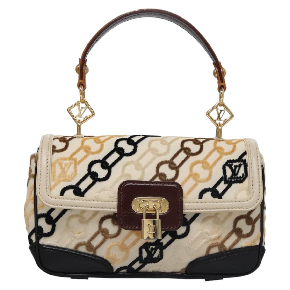 LOUIS VUITTON Monogram Charm Pochette Lover Bag Ivory M95194 LV Auth BA333SA