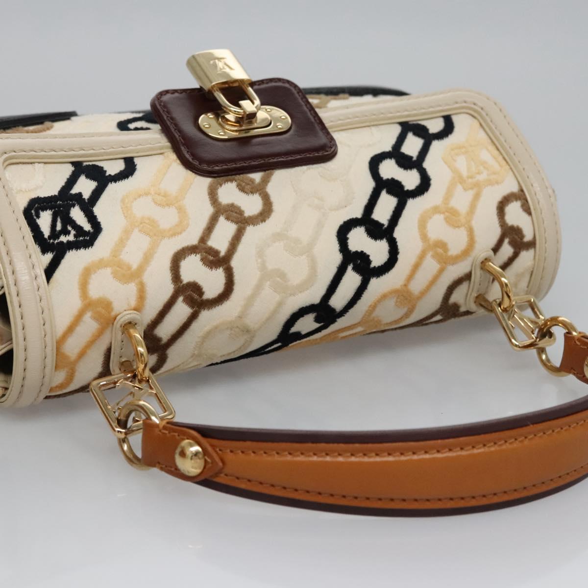 LOUIS VUITTON Monogram Charm Pochette Lover Bag Ivory M95194 LV Auth BA333SA