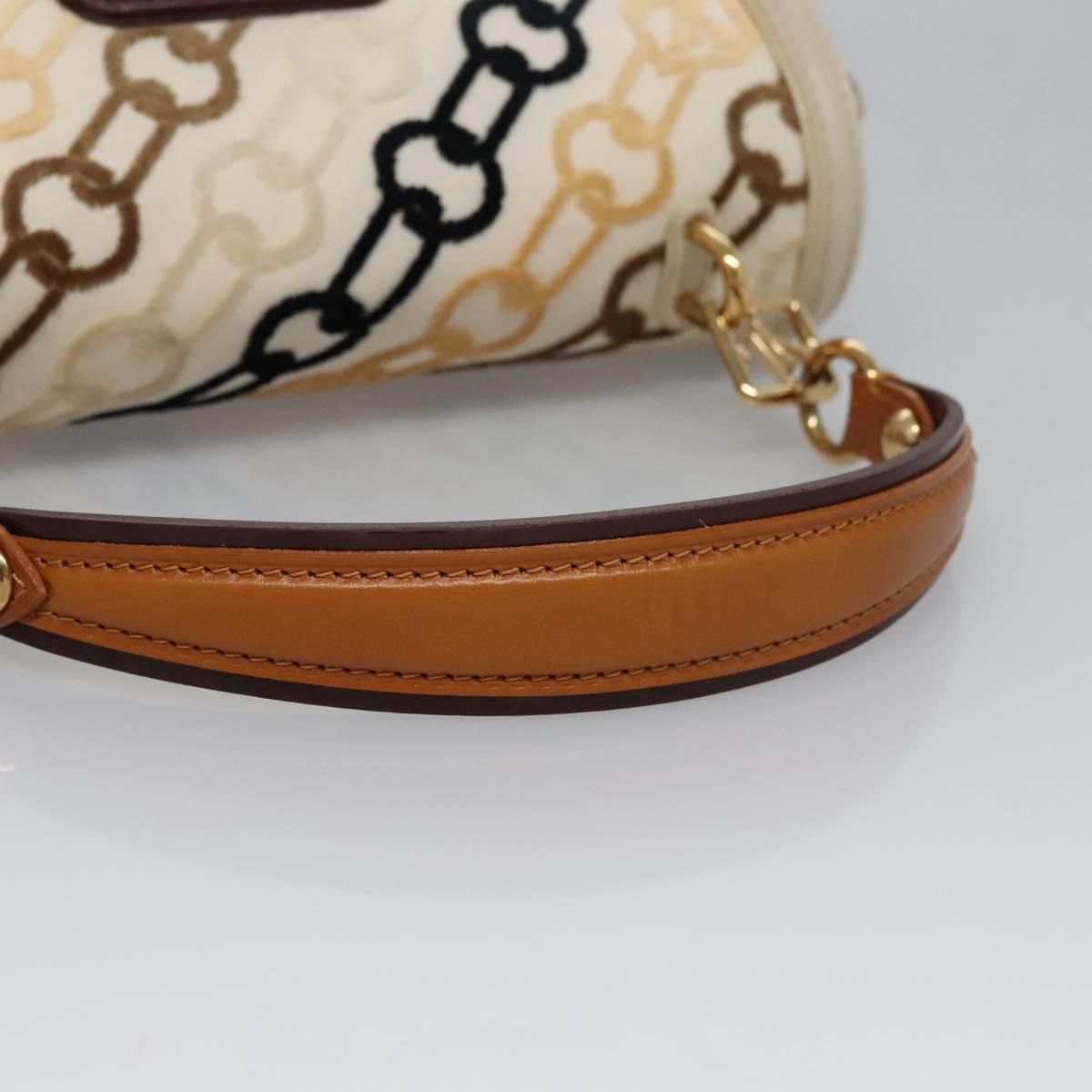 LOUIS VUITTON Monogram Charm Pochette Lover Bag Ivory M95194 LV Auth BA333SAV