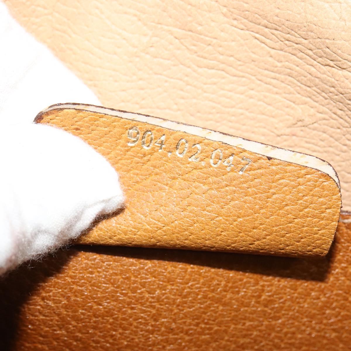 GUCCI GG Supreme Shoulder Bag PVC White Gold 904 02 047 Auth BA3348