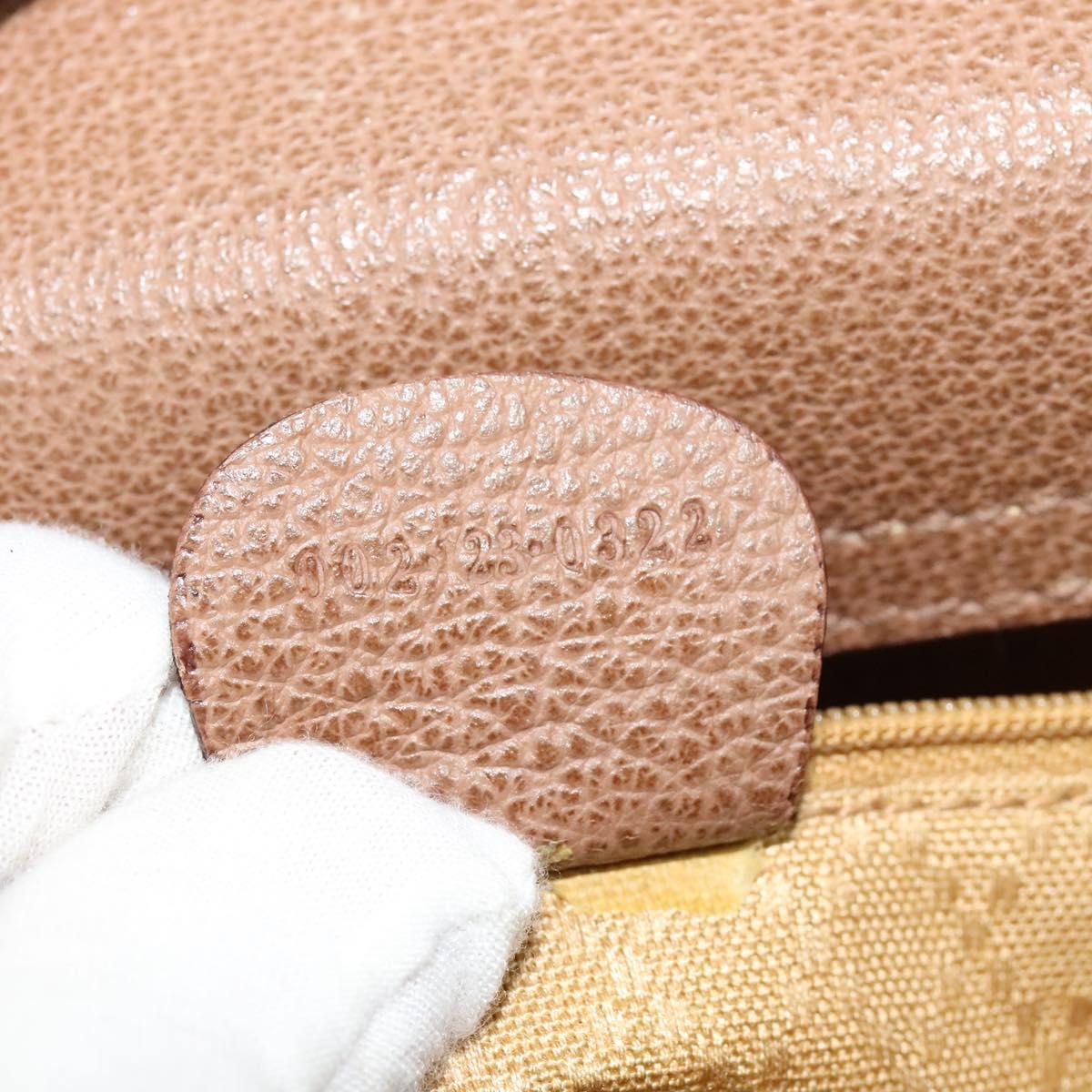 GUCCI Bamboo Hand Bag Suede Leather 2way Beige Gold Auth BA3351
