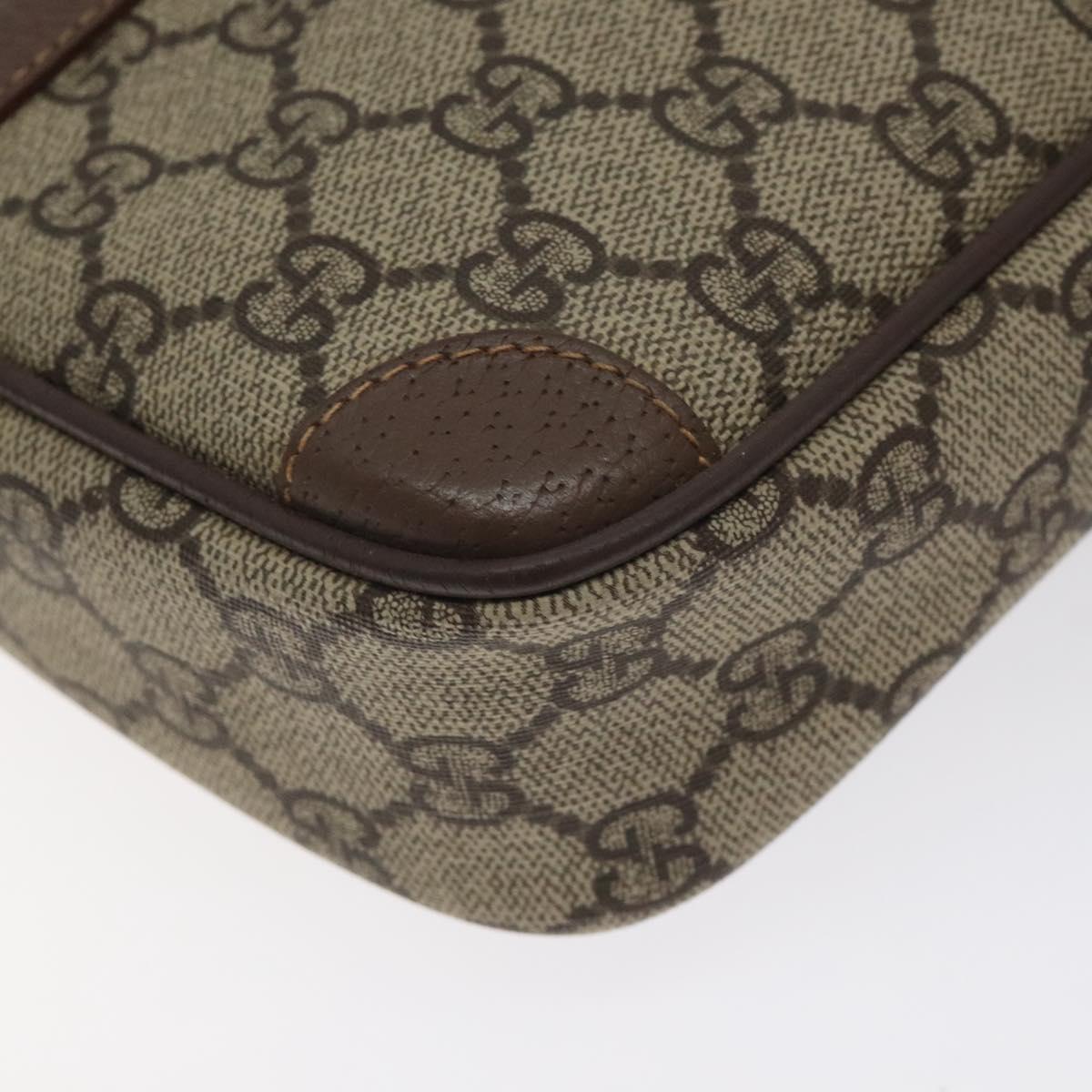 GUCCI GG Supreme Shoulder Bag PVC Beige Gold 007 115 6423 Auth BA3357