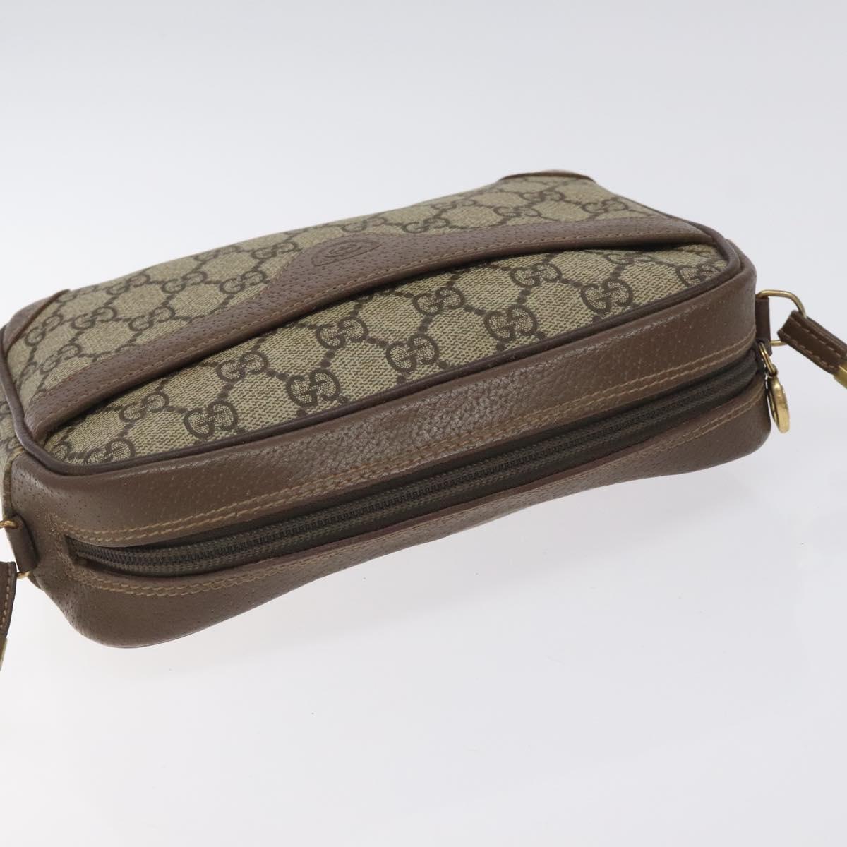 GUCCI GG Supreme Shoulder Bag PVC Beige Gold 007 115 6423 Auth BA3357
