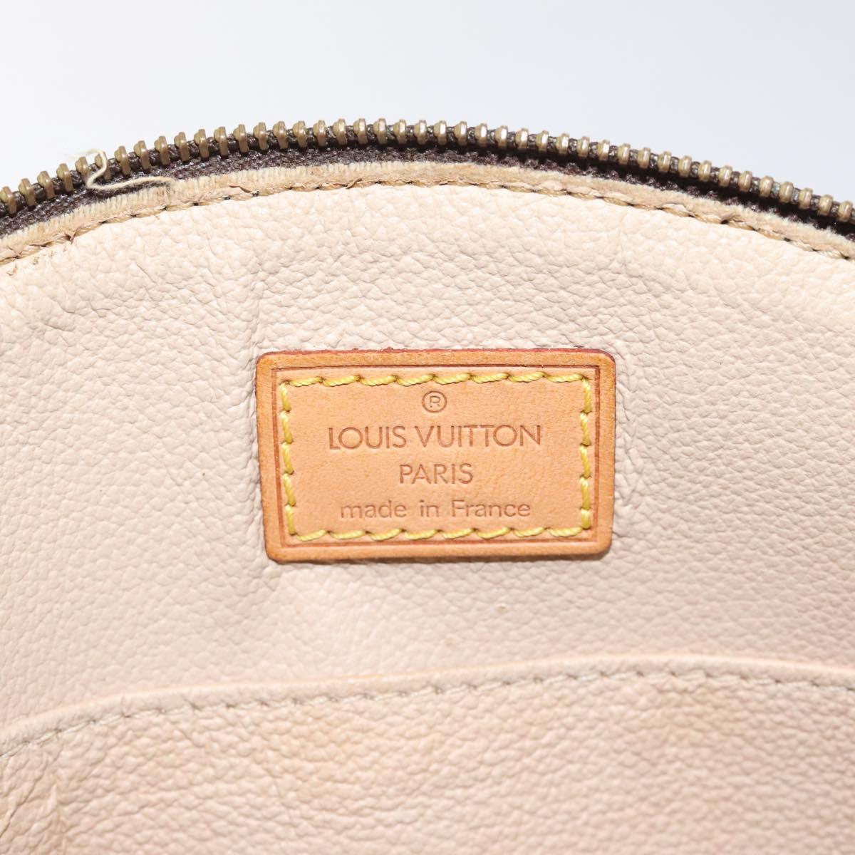 LOUIS VUITTON Monogram Trousse Demi Ronde Cosmetic Pouch M47520 LV Auth BA3370