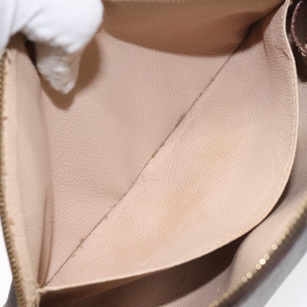 LOUIS VUITTON Monogram Trousse Demi Ronde Cosmetic Pouch M47520 LV Auth BA3370