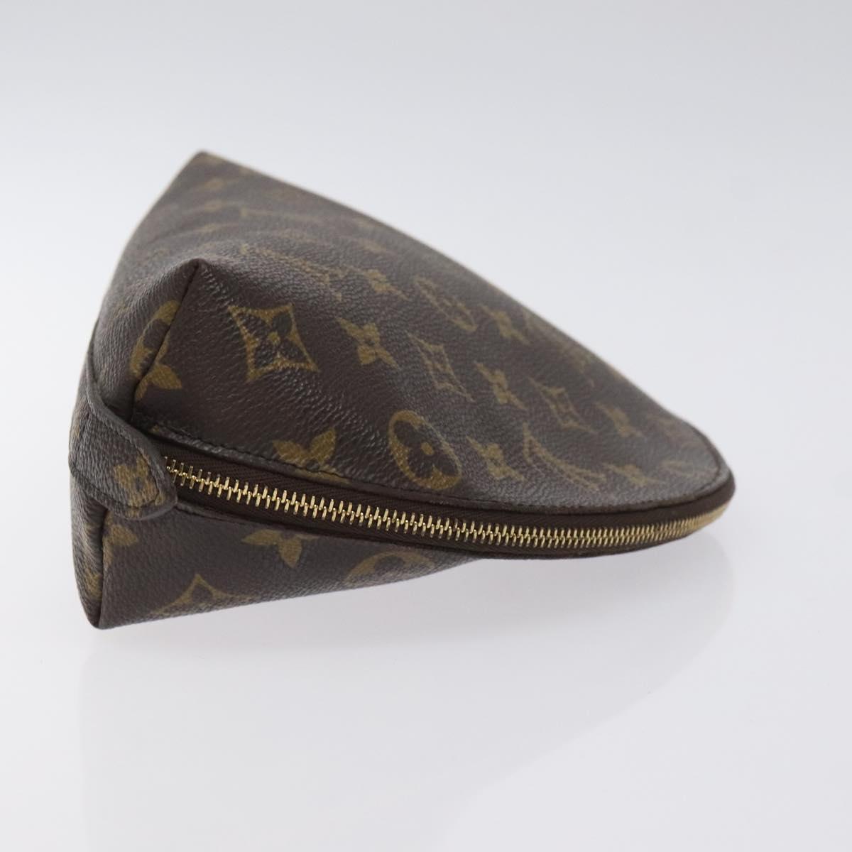 LOUIS VUITTON Monogram Trousse Demi Ronde Cosmetic Pouch M47520 LV Auth BA3370