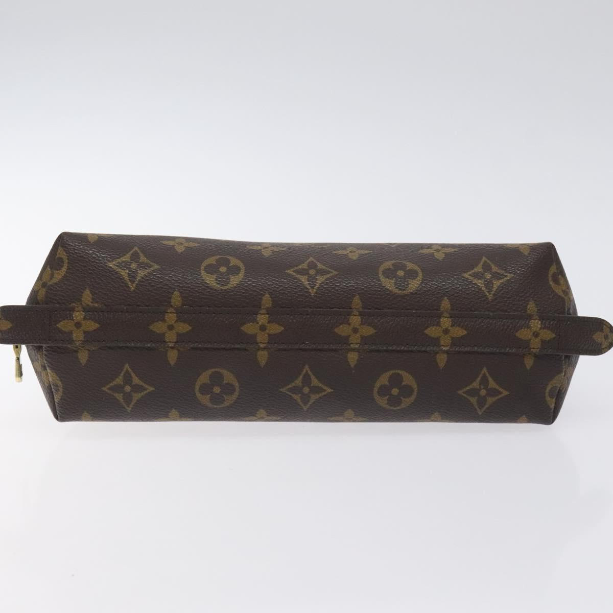 LOUIS VUITTON Monogram Trousse Demi Ronde Cosmetic Pouch M47520 LV Auth BA3370
