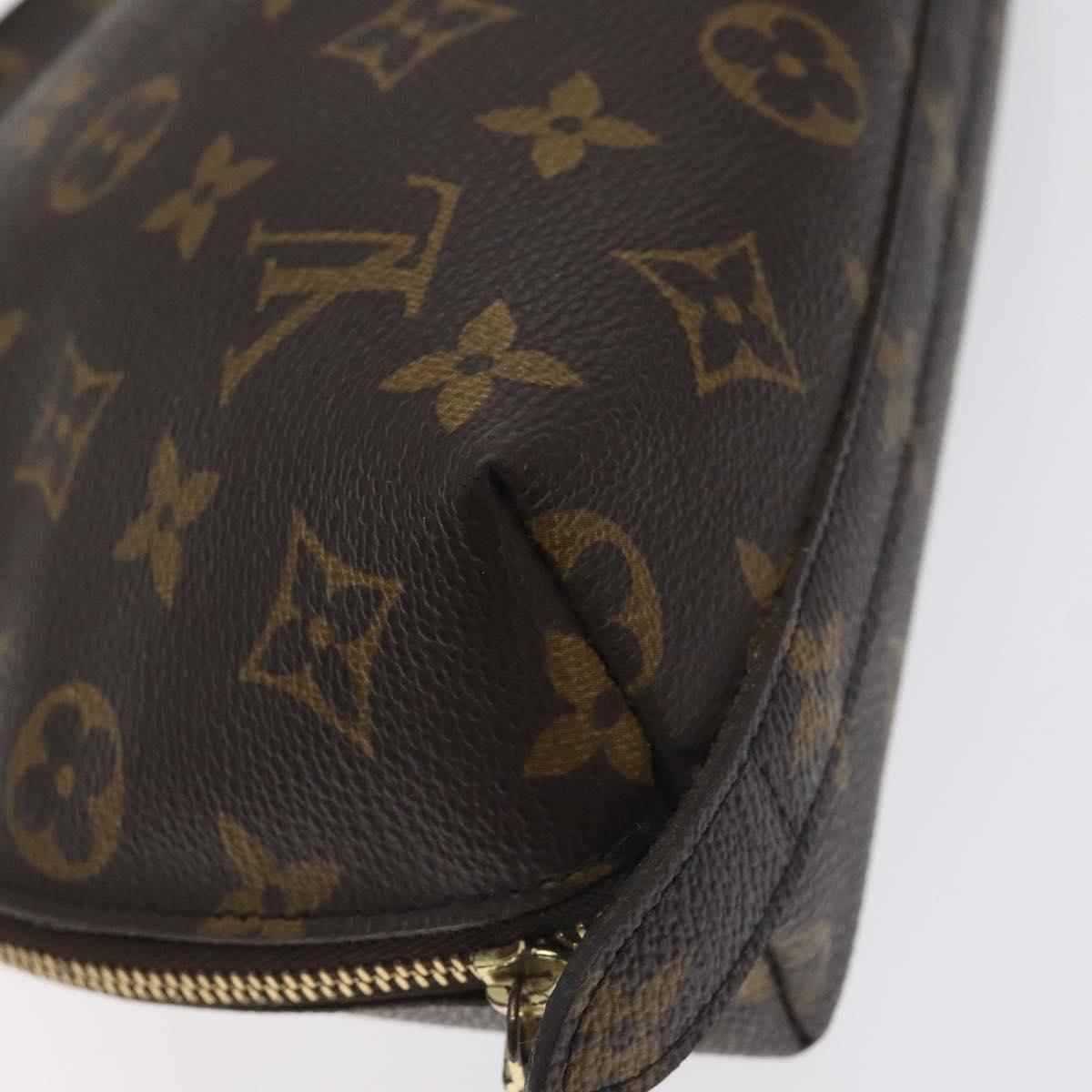 LOUIS VUITTON Monogram Trousse Demi Ronde Cosmetic Pouch M47520 LV Auth BA3370