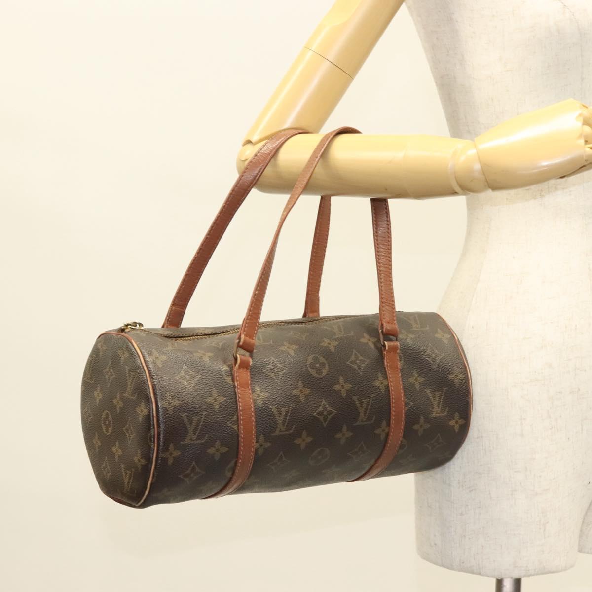 LOUIS VUITTON Monogram Papillon 30 Hand Bag M51385 LV Auth BA3373