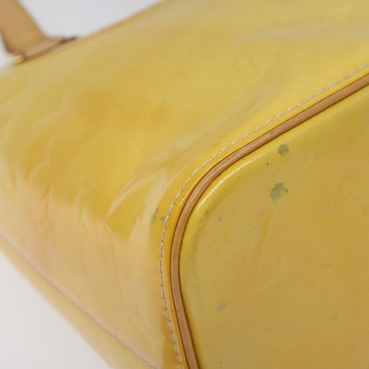LOUIS VUITTON Monogram Vernis Houston Hand Bag Gris M91053 LV Auth BA339