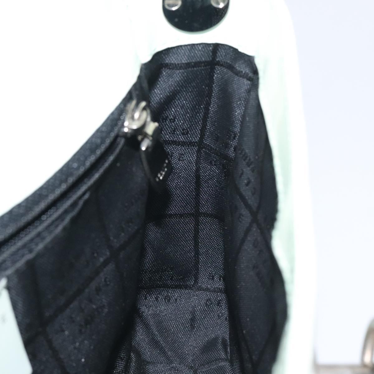 CELINE Shoulder Bag Leather Peppermint Silver Auth BA3419