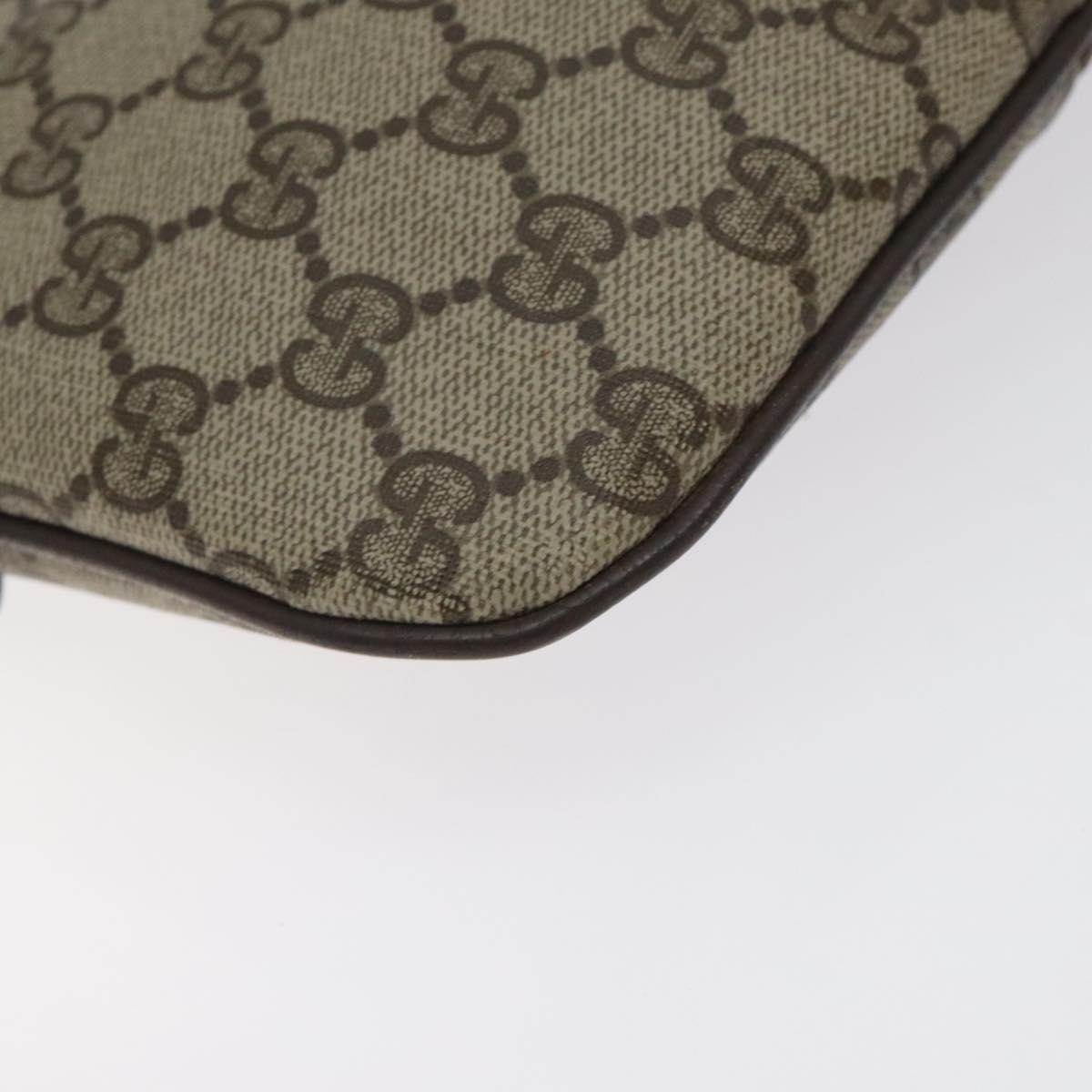 GUCCI GG Supreme Web Sherry Line Shoulder Bag PVC Beige 004 02 047 Auth BA3428