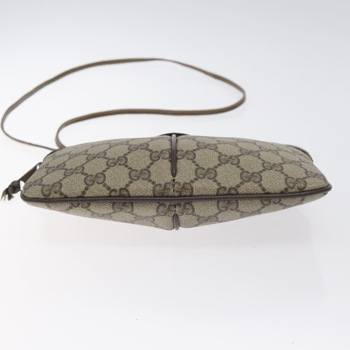 GUCCI GG Supreme Web Sherry Line Shoulder Bag PVC Beige 004 02 047 Auth BA3428