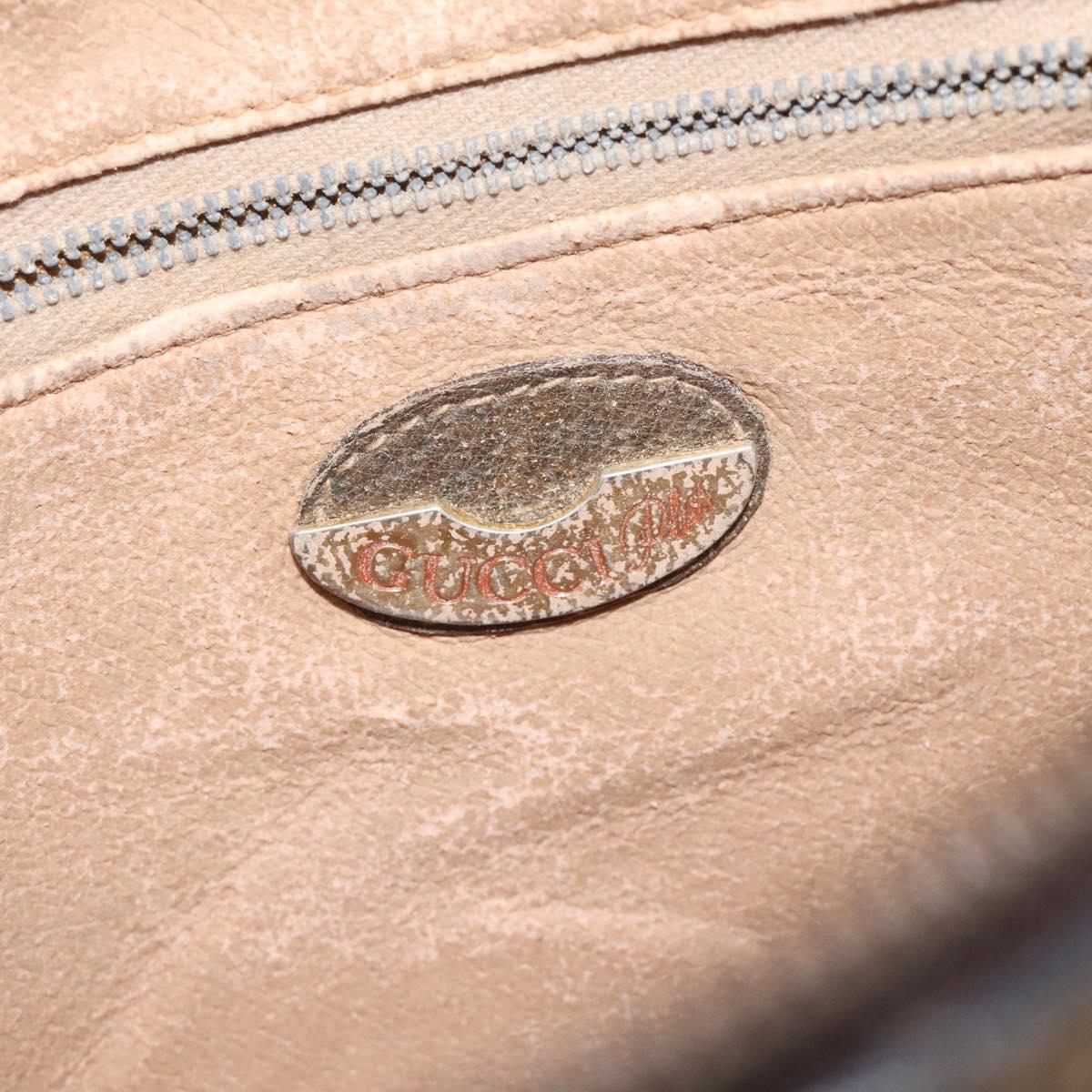 GUCCI GG Plus Supreme Clutch Bag PVC Beige Auth BA3430